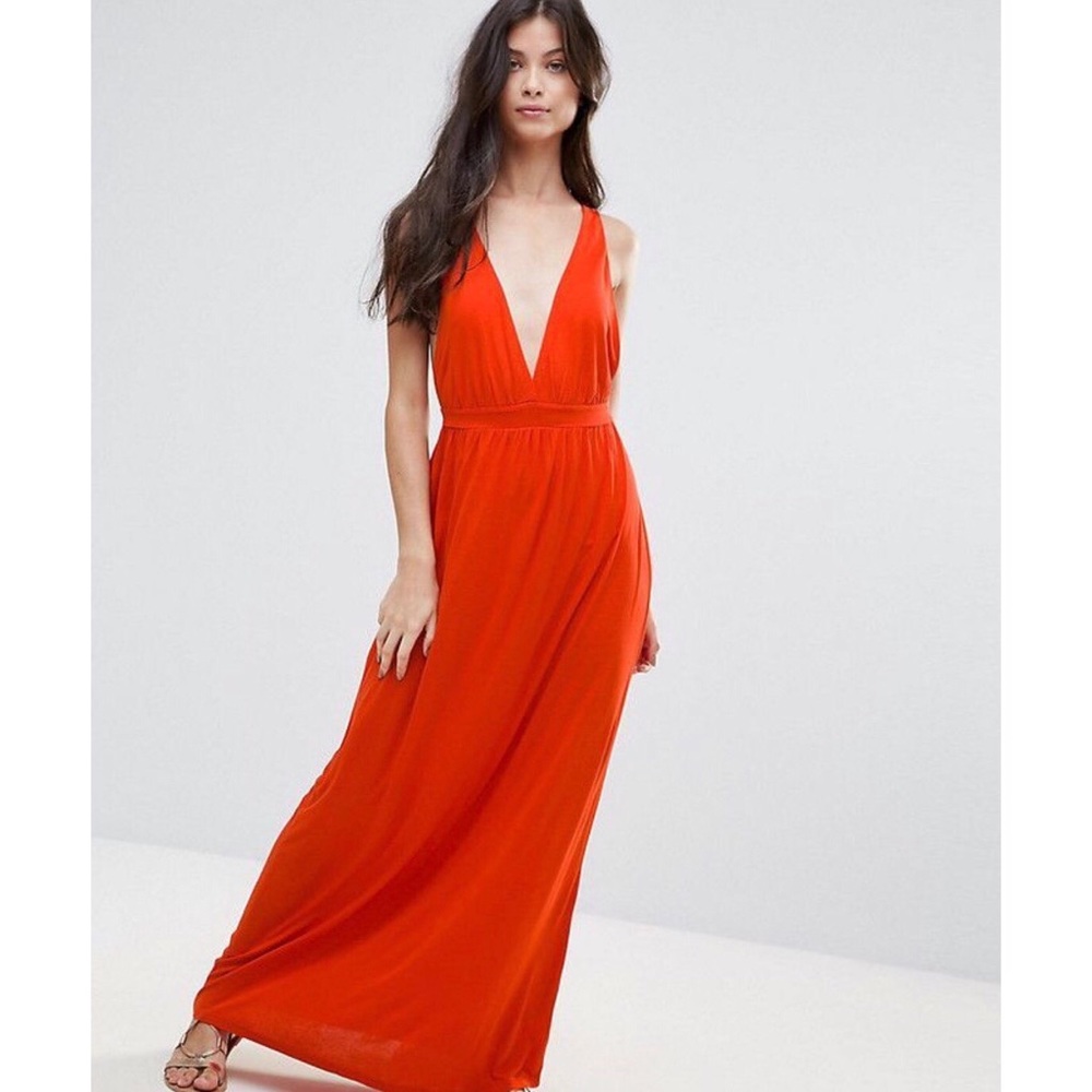 ASOS NWT orange maxi dress